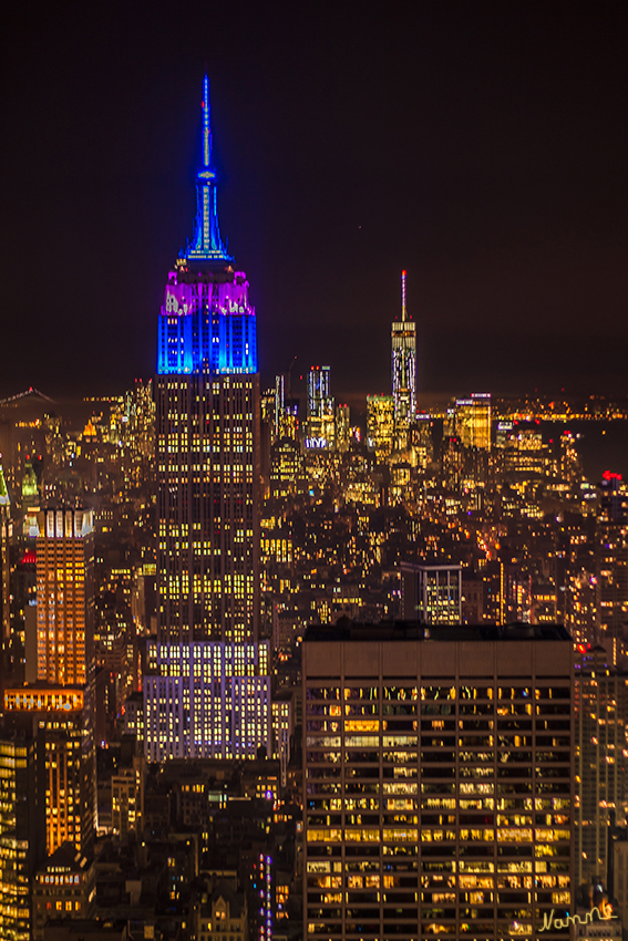 New York bei Nacht
Blick vom "Top on the Rock" auf das Empire State Building
Schlüsselwörter: Amerika, New York, Top on the Rock