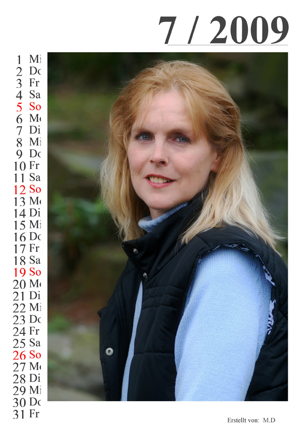 Marlene
persönliche Gestaltung als Kalender
Schlüsselwörter: Marlene     Kalender