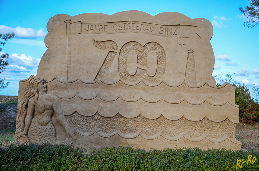 Sandfigur zum Jubiläum an der Promenade
Schlüsselwörter: Binz, Ostsee
