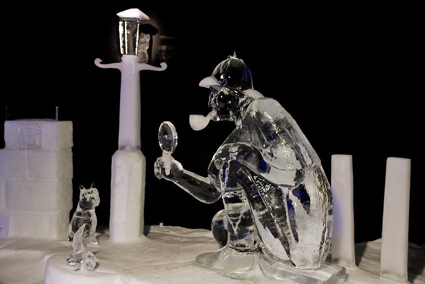 Eisskulptur Sherlock Holmes
In diesem Winter findet das große Eisskulpturen-Festival der Niederlande in Roermond statt.
Schlüsselwörter: Eisskulptur