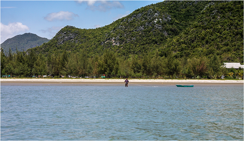 Nationalpark Sam Roi Yod
Der Name Khao Sam Roi Yot bedeutet Berg mit 300 Gipfeln, welches die Landschaft recht gut beschreibt. Die schroffen Kalkstein-Hügel erheben sich bis zu 605 Meter Höhe direkt aus dem Golf von Thailand.
Schlüsselwörter: Nationalpark Sam Roi Yod