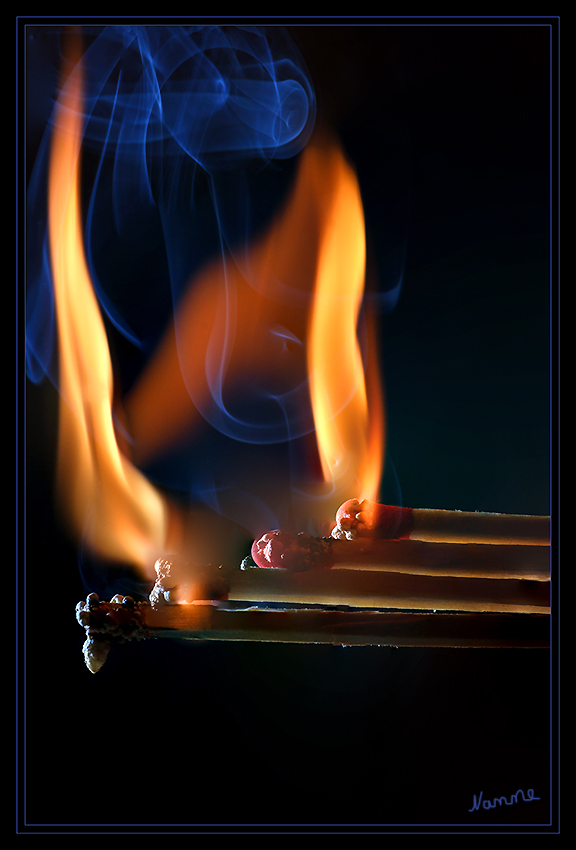 Hast du mal Feuer...
Experimente mit Streichhölzern und entfelsselt Blitzen
Schlüsselwörter: Streichholz, Feuer, Rauch