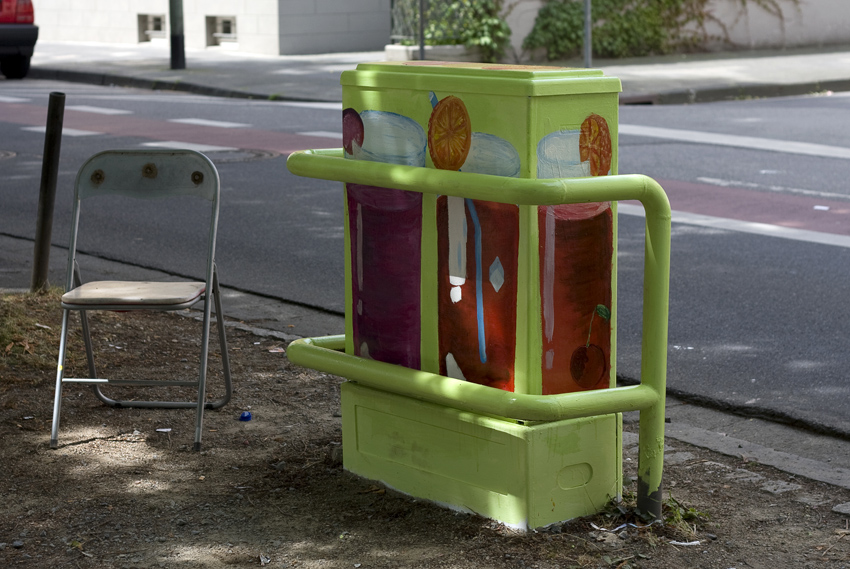 Fertig
Einer der neu gestalteten Strom- und Stadtkästen
Schlüsselwörter: Stromkasten