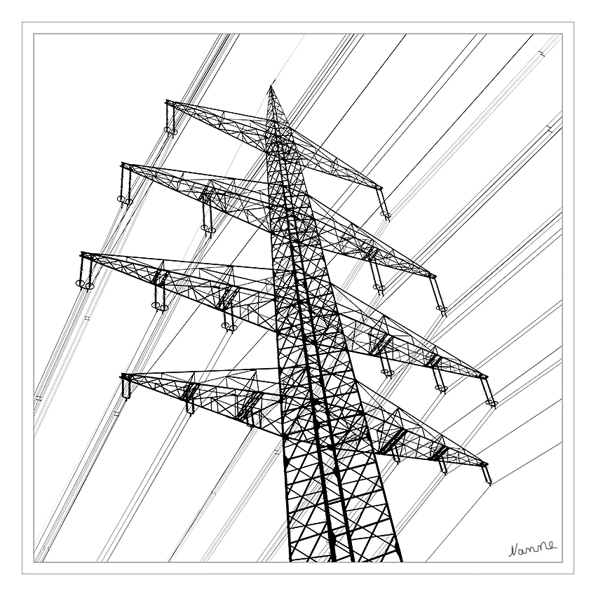 Strommast
in schwarz - weiß
Schlüsselwörter: Strommast