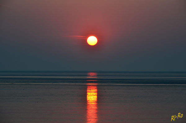 Abendstimmung
im Weltnaturerbe Wattenmeer, eines der letzten Naturräume Europas.
Schlüsselwörter: Nordsee,