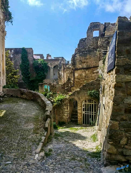 Bussana Vecchia
Am 23. Februar 1887 (Aschermittwoch) wurde die Region um Genua und Sanremo um 6:21 Uhr von einem Erdbeben der geschätzten Stärke 6.5 erschüttert, bei dem zirka 2000 Menschen getötet wurden. Das alte Bussana wurde weitgehend zerstört, die Überlebenden lebten einige Jahre in Hütten, die sie vor dem Dorf errichteten. Im Jahr 1894 wurde die Siedlung aufgegeben, weiter unten im Tal entstand das heutige Bussana (Nuova) als Ortsteil von Sanremo. laut Wikipedia

Schlüsselwörter: Italien