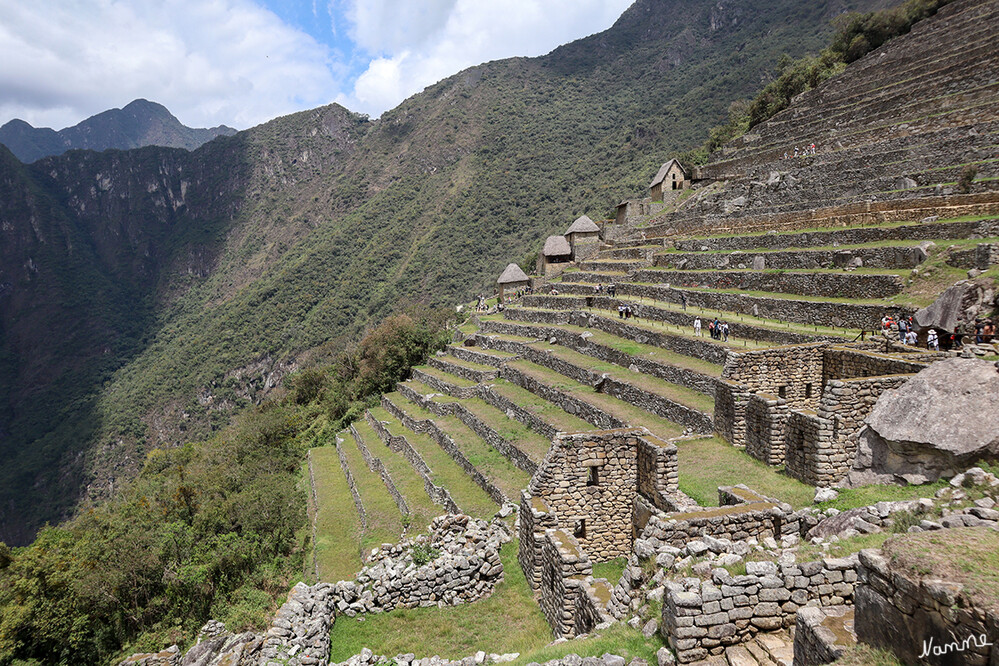 1 Peru Machu Picchu
Die Plattformen sind eine Reihe von übereinander angeordneten landwirtschaftlichen Terrassen, die es ermöglichten, die schwierige Gebirgsgeografie für eine ordnungsgemäße landwirtschaftliche Arbeit anzupassen. Die Plattformen machen die meisten architektonischen Strukturen von Machu Picchu aus. In seinen Mauern befinden sich mehrere Schichten von Materialien, die die Aufnahme und Ableitung von Wasser erleichtern, wie z. B.: Steine, Ton, Kies usw. Die Plattformen der Inkastadt hatten auch die Funktion von Stützmauern.
Schlüsselwörter: Peru