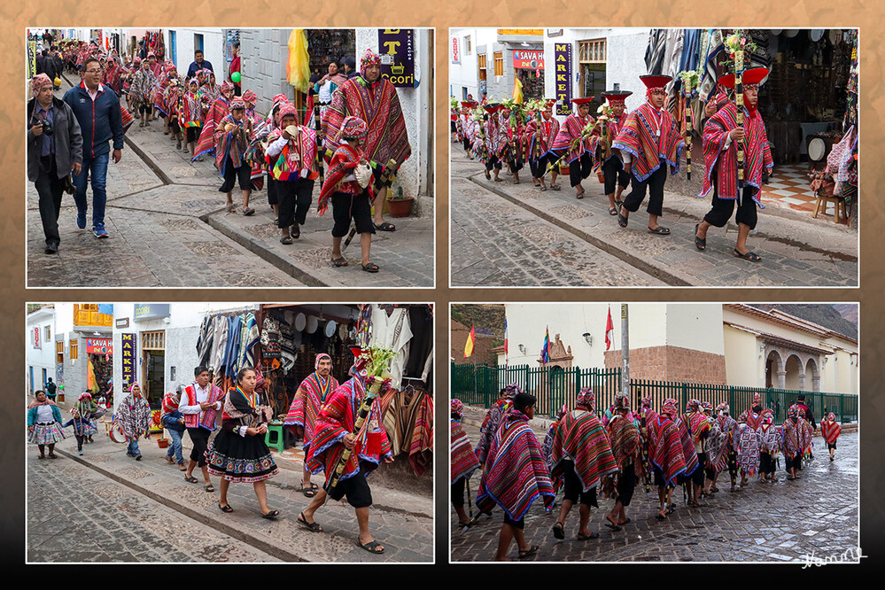 1 Peru Heiliges Tal Pisac
Prozession in den Trachten zur Kirche
Schlüsselwörter: Peru