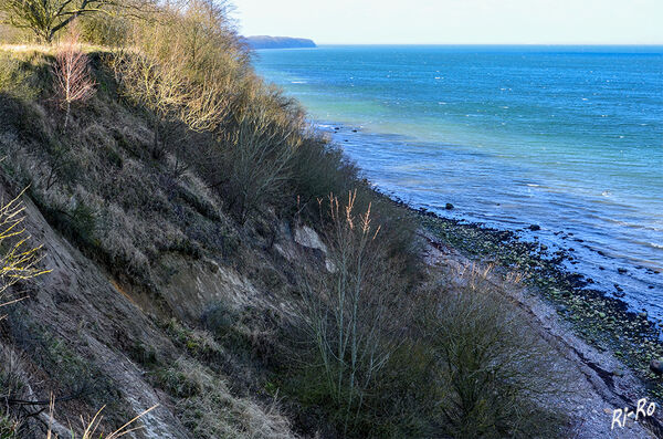 An der Steilküste
sie zählt, neben den Kreidefelsen der Insel Rügen, zu den höchsten an der Küste. Boltenhagen hat einen 5 km langen Sandstrand. (lt. Tourist-Info)
Schlüsselwörter: Ostsee