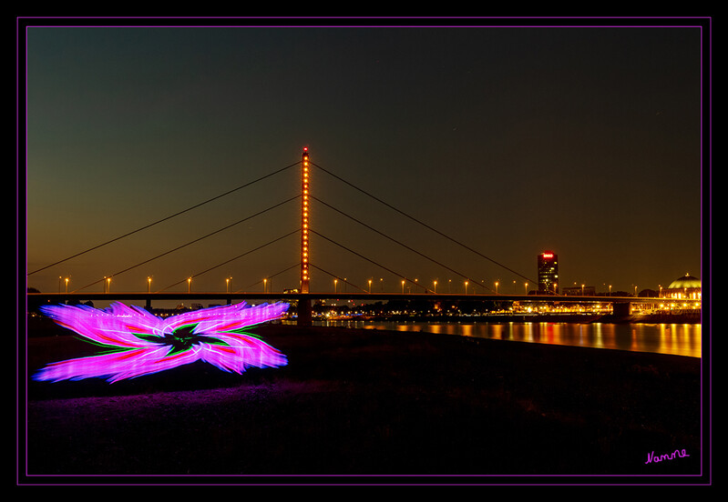 Pink
Düsseldorf Oberkasseler Brücke
Schlüsselwörter: Lichtmalerei; Lightpainting; 2020