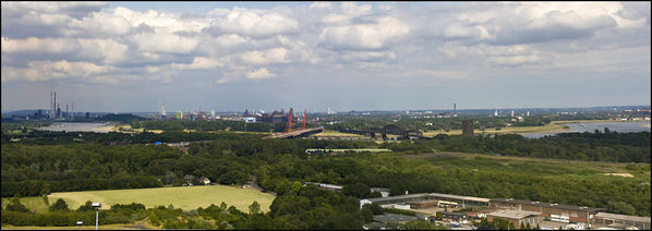 Blick
Richtung Duisburg
