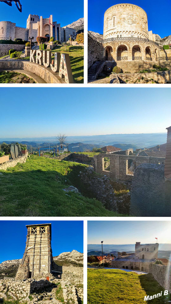 Kruja
ist eine Kleinstadt und eine Gemeinde im nördlichen Mittelalbanien. Im Jahr 2011 hatte die Stadt rund 9000 Einwohner, die ganze Gemeinde 51.191 Einwohner. lt.Wikipedia
Schlüsselwörter: 2025