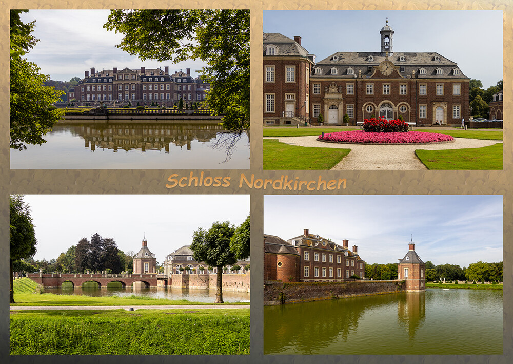 Münsterland- Schloss Nordkirchen
Das Schloss Nordkirchen im Kreis Coesfeld im Münsterland ist eines der bedeutendsten Schlösser in Nordrhein-Westfalen und das größte Wasserschloss in Westfalen. Wegen seiner baulichen Ausmaße und der barocken Gestaltung, aber auch wegen der eindrucksvollen Landschafts- und Gartenkunst im angrenzenden Schlossgarten, gilt Schloss Nordkirchen auch als „Westfälisches Versailles“. laut nrw-tourismus
Schlüsselwörter: 2023