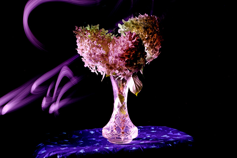 Pink
Elise Schumann
Nur mit Taschenlampe und Aufsetzer ausgeleuchtet.
Schlüsselwörter: Lichtmalerei , Light Painting, 2020