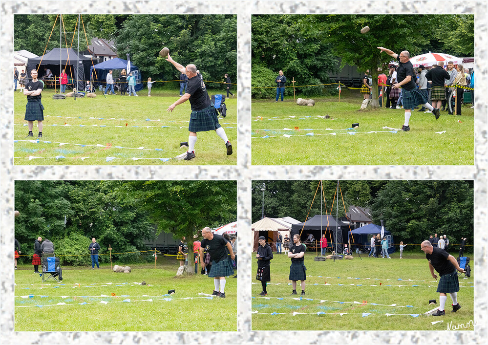 Highland Games
Steinstossen (Putting the Stone)
Ein Stein wird einarmig und aus dem Stand soweit als möglich gestoßen. Angleiten und Drehbewegungen jeder Art sind verboten!
Jeder Athlet hat drei Versuche, wovon der beste in die Wertung eingeht. laut highland-games
Schlüsselwörter: 2024
