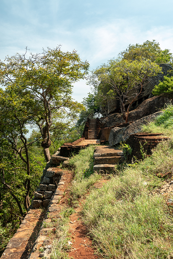 Sigiriya - Löwenfelsen
Nach dem 14. Jahrhundert wurde die Anlage aufgegeben. Erst als ein britischer Archäologe 1898 die Ruinen entdecke, begannen Ausgrabungen. Seit 1982 ist Sigiriya UNESCO Weltkulturerbe.
Schlüsselwörter: Sri Lanka, Löwenfelsen, Sigiriya